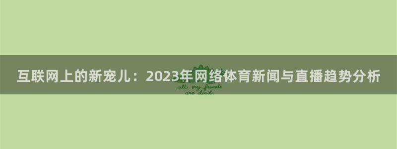 互联网上的新宠儿：2023年网络体育新闻与直播趋势分析