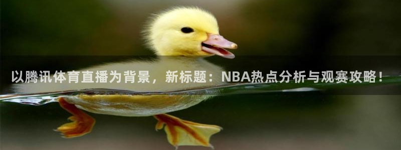 以腾讯体育直播为背景，新标题：NBA热点分析与观赛攻略！