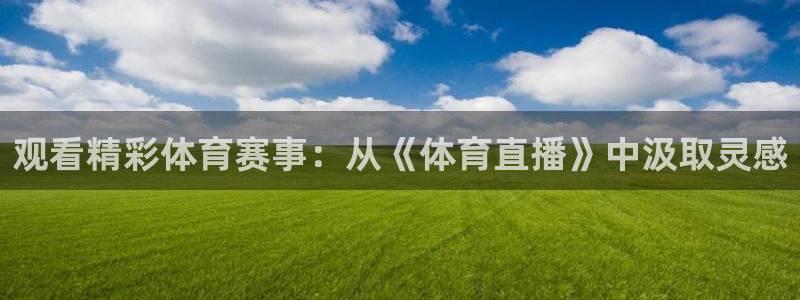 观看精彩体育赛事：从《体育直播》中汲取灵感