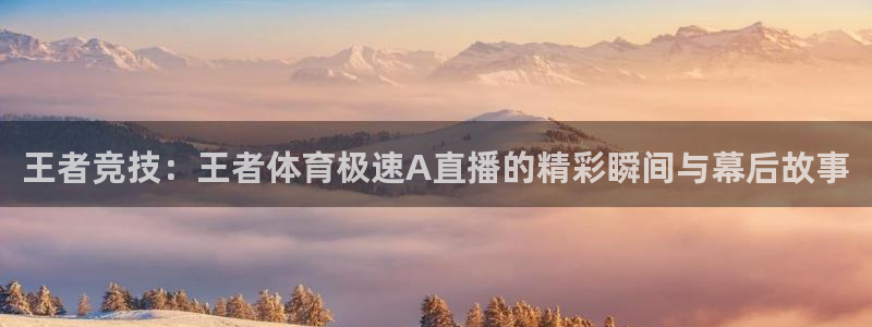 王者竞技：王者体育极速A直播的精彩瞬间与幕后故事